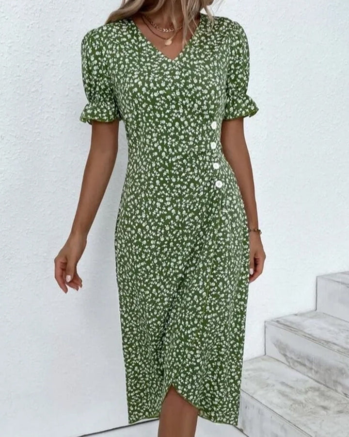 Abito Gloria Fresh Bloom con scollo a V