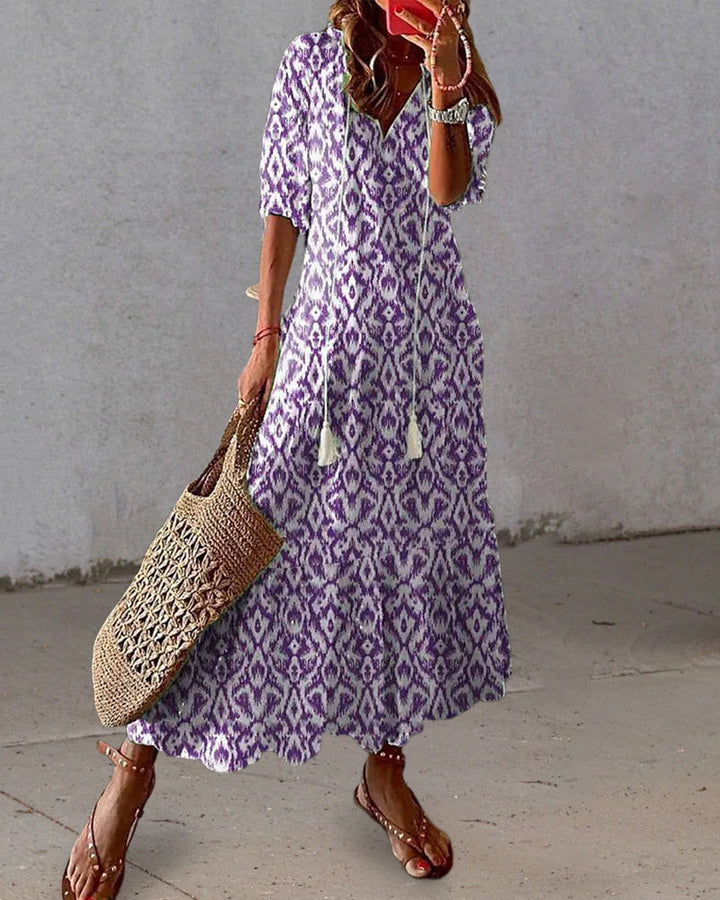 ABITO AURORA BOHO CON COPERTURA DEL VENTRE
