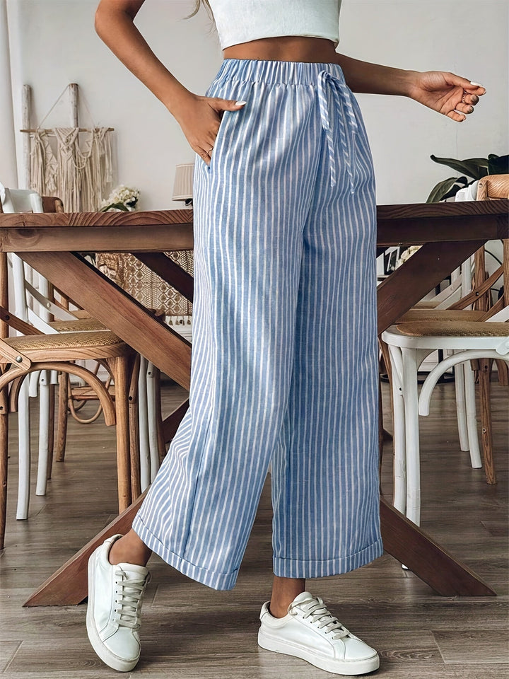 Pantaloni a righe Leona