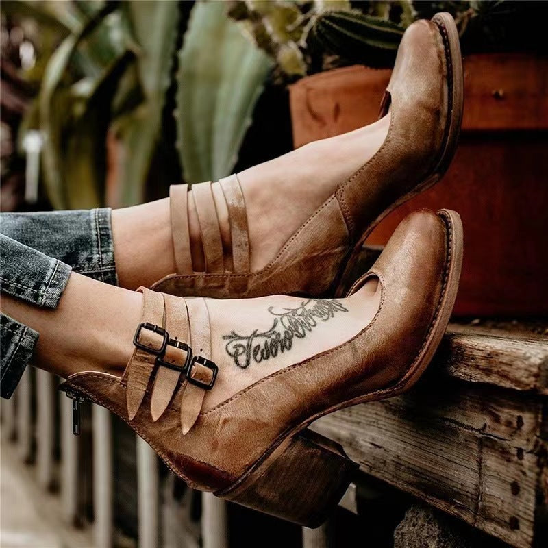Scarpe con tacco a blocco con cinturino Rina