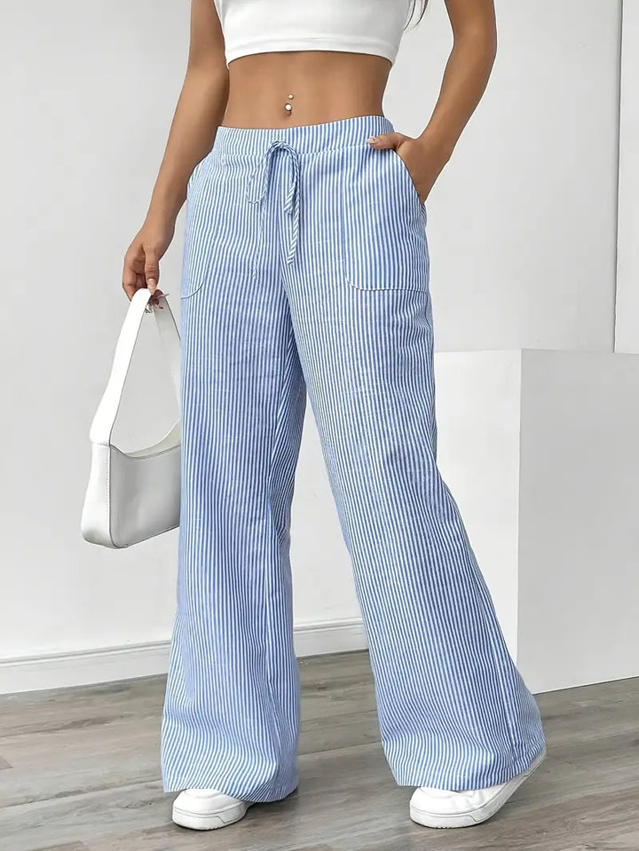 PANTALONI ELEGANTI A RIGHE KARINA