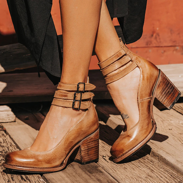 Scarpe con tacco a blocco con cinturino Rina