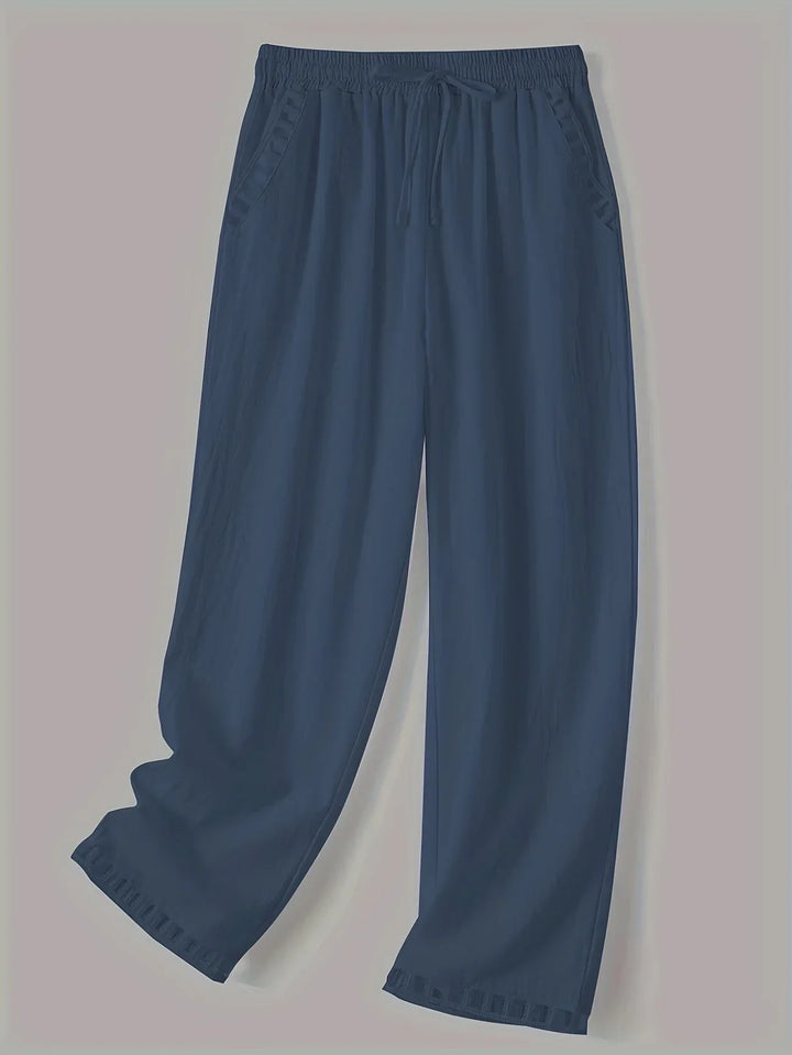 Pantaloni cropped Tracey con finiture a contrasto