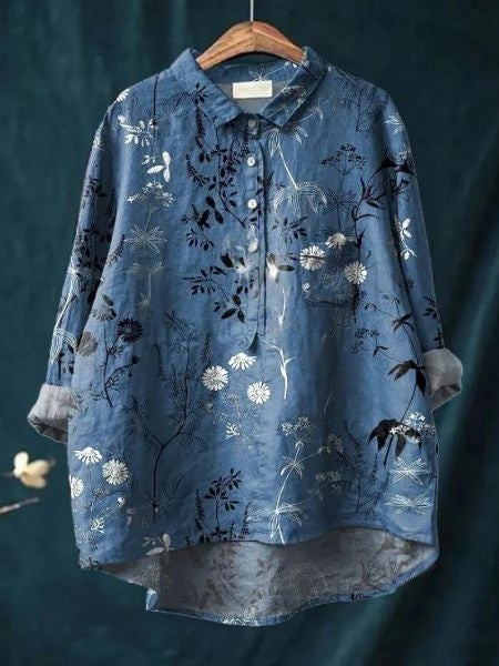Camicetta con stampa floreale Lila