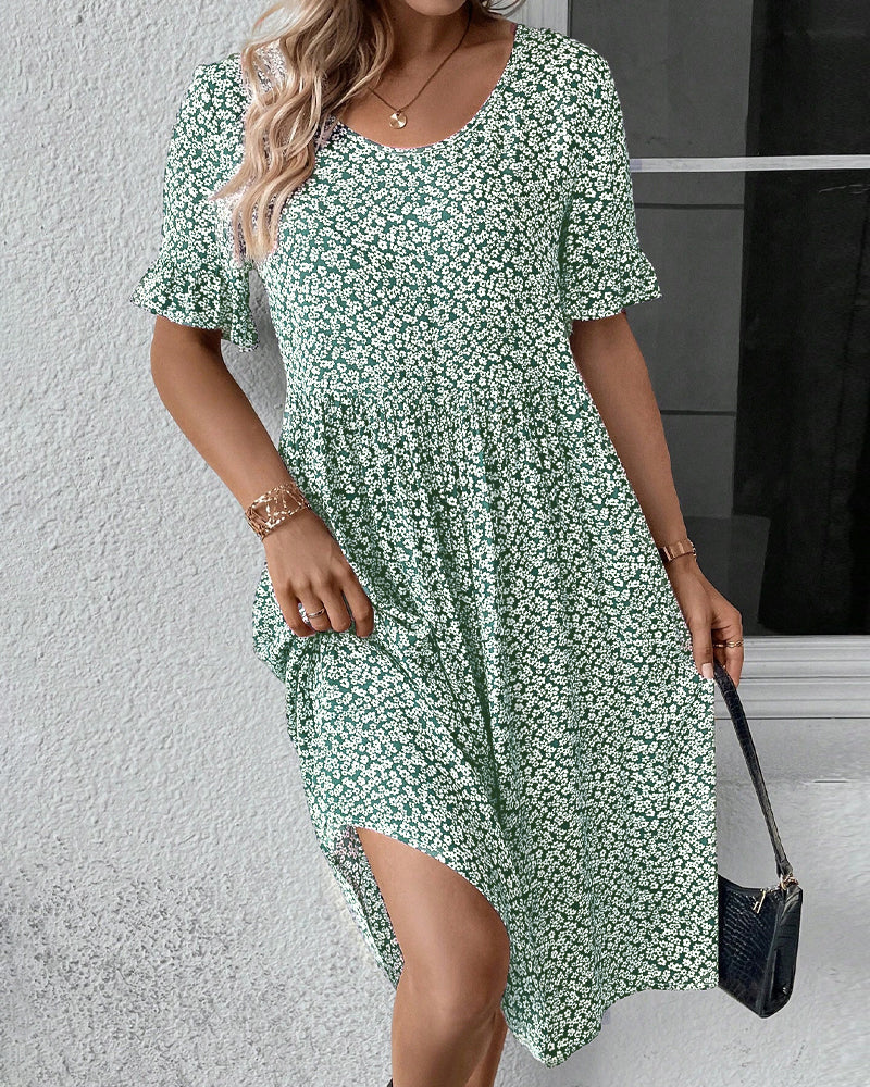 Fleur Vestito midi floreale moda donna elegante