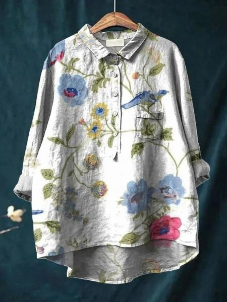 Camicetta con stampa floreale Lila