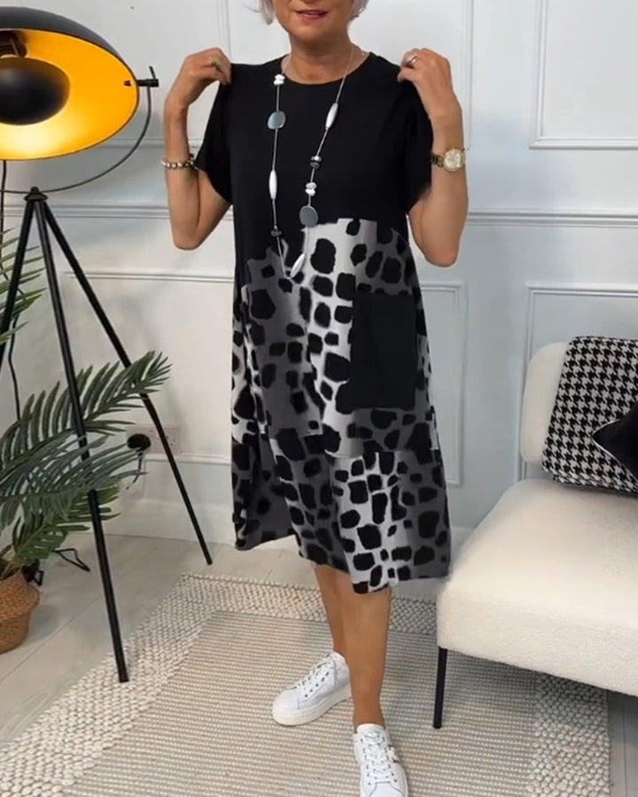 Adriana - Vestito midi a maniche corte da donna