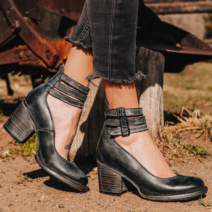 Scarpe con tacco a blocco con cinturino Rina