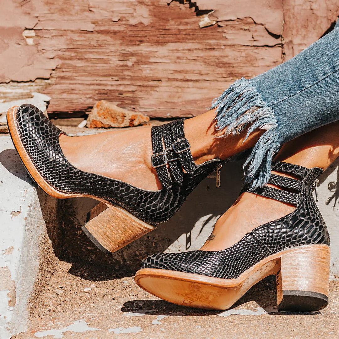 Scarpe con tacco a blocco con cinturino Rina