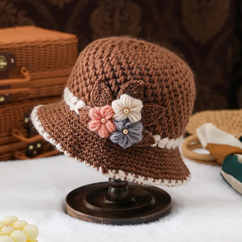 Cappello a secchiello in maglia Liora