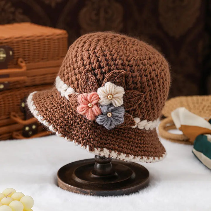 Cappello a secchiello in maglia Liora
