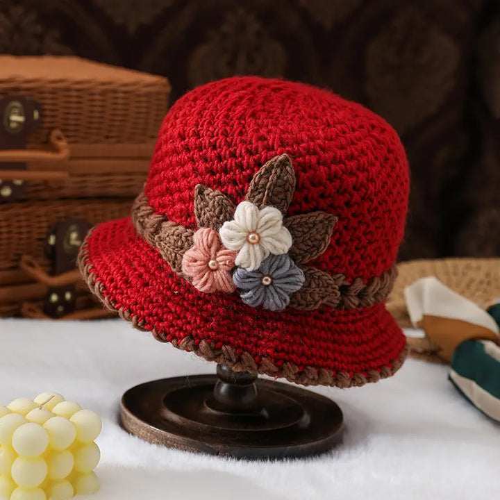 Cappello a secchiello in maglia Liora