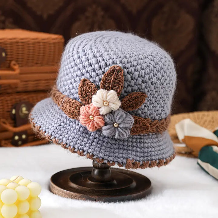 Cappello a secchiello in maglia Liora
