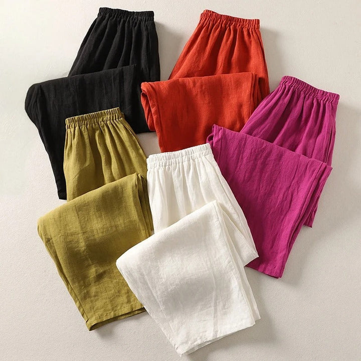 PANTALONI COMODI DI LINO ALISA