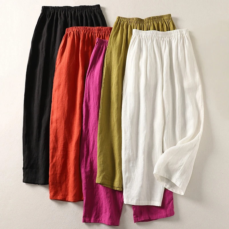 PANTALONI COMODI DI LINO ALISA