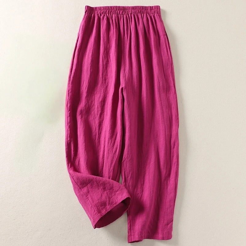 PANTALONI COMODI DI LINO ALISA