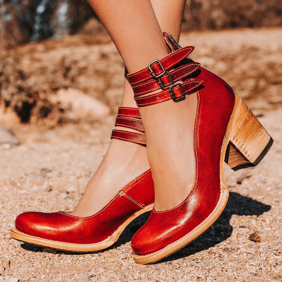Scarpe con tacco a blocco con cinturino Rina
