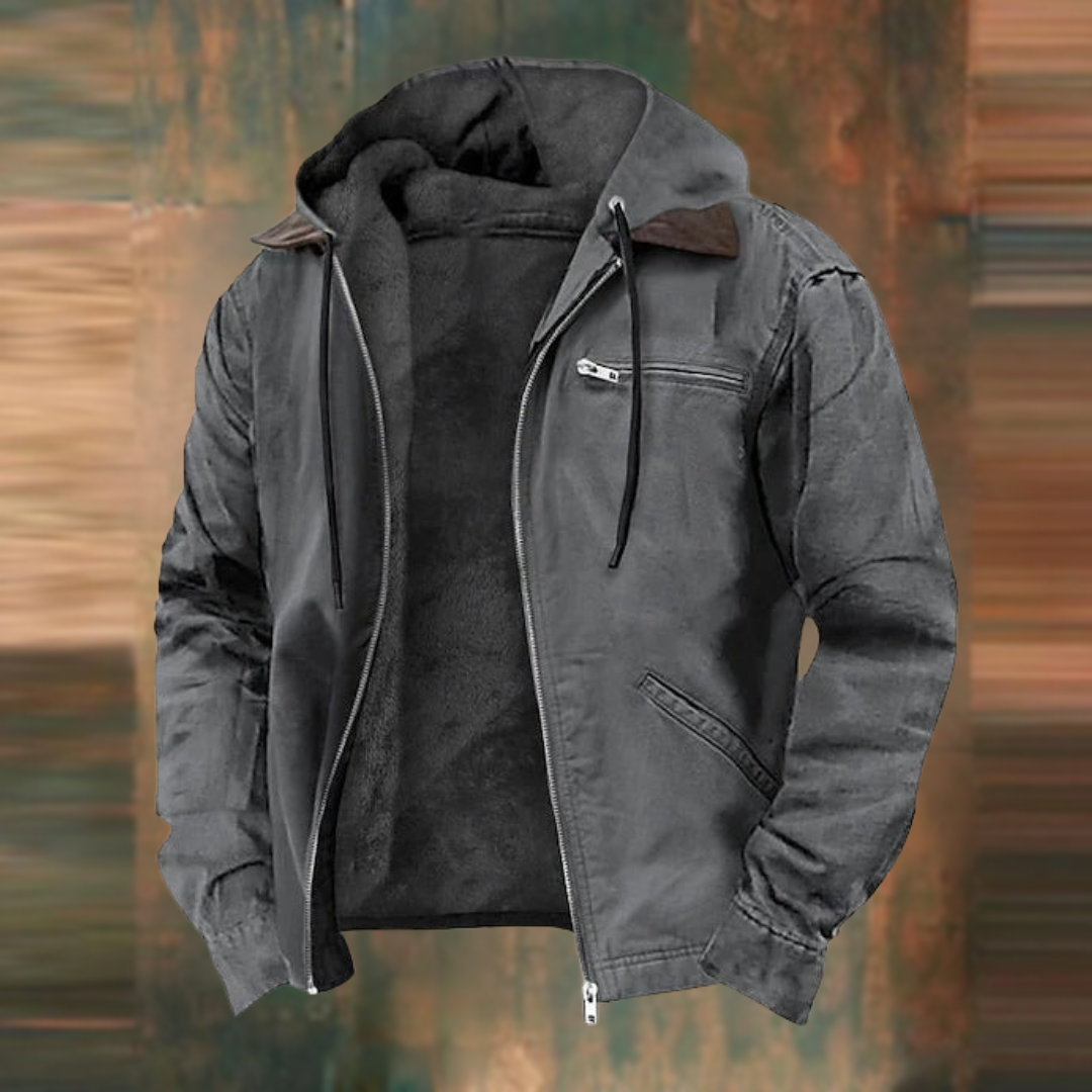 NATE - Giacca con zip e cappuccio