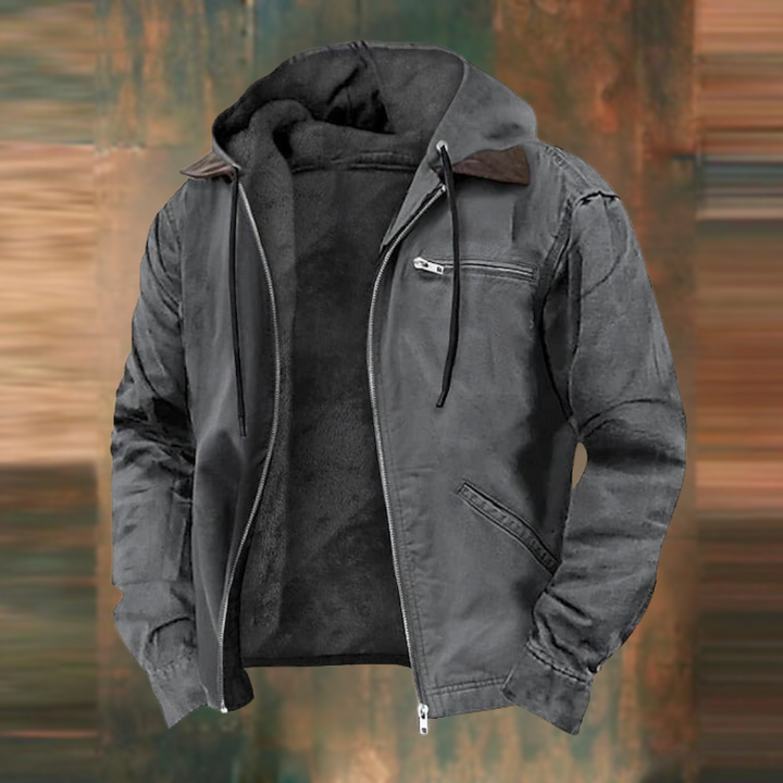 NATE - Giacca con zip e cappuccio
