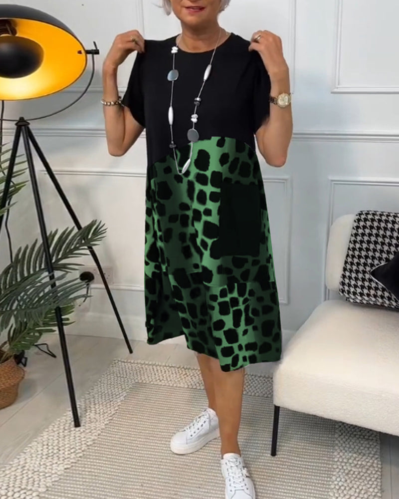 Adriana - Vestito midi a maniche corte da donna