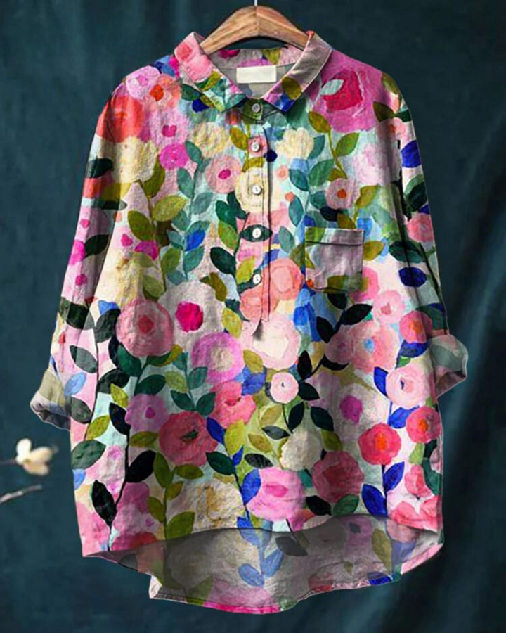 Camicetta con stampa floreale Lila