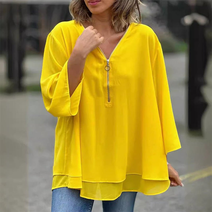 Camicetta Lorelai con cerniera in chiffon