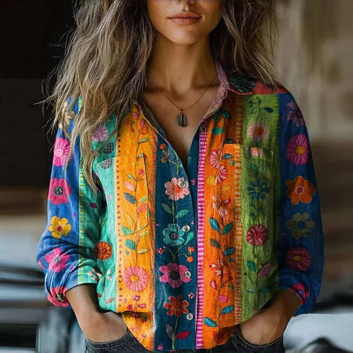 Camicetta vintage stampata Mira
