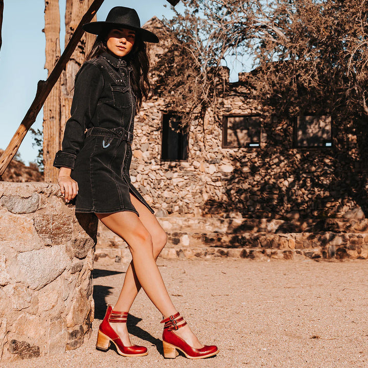 Scarpe con tacco a blocco con cinturino Rina