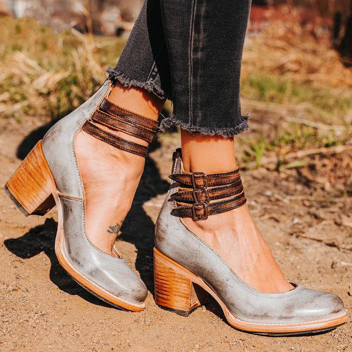 Scarpe con tacco a blocco con cinturino Rina