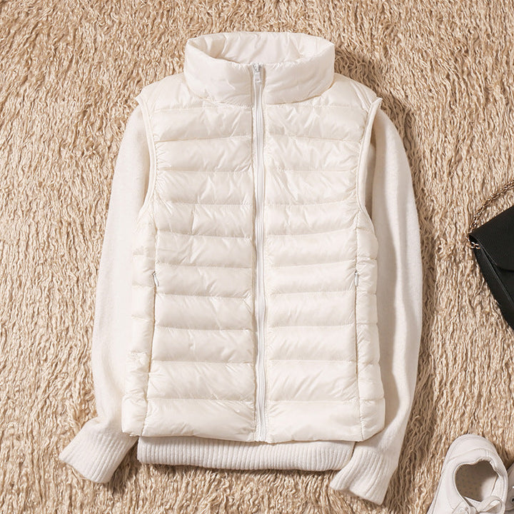 Gilet impermeabile Galora con piuma d'anatra bianca
