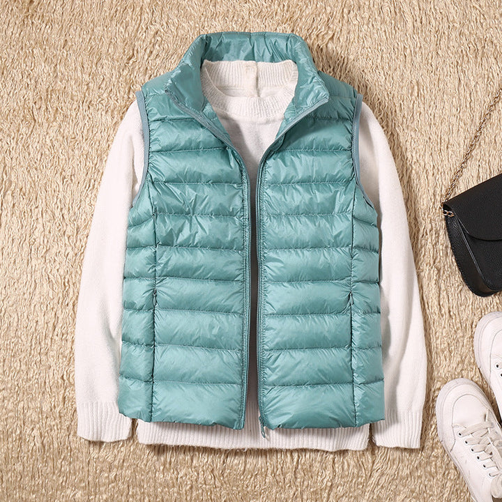 Gilet impermeabile Galora con piuma d'anatra bianca
