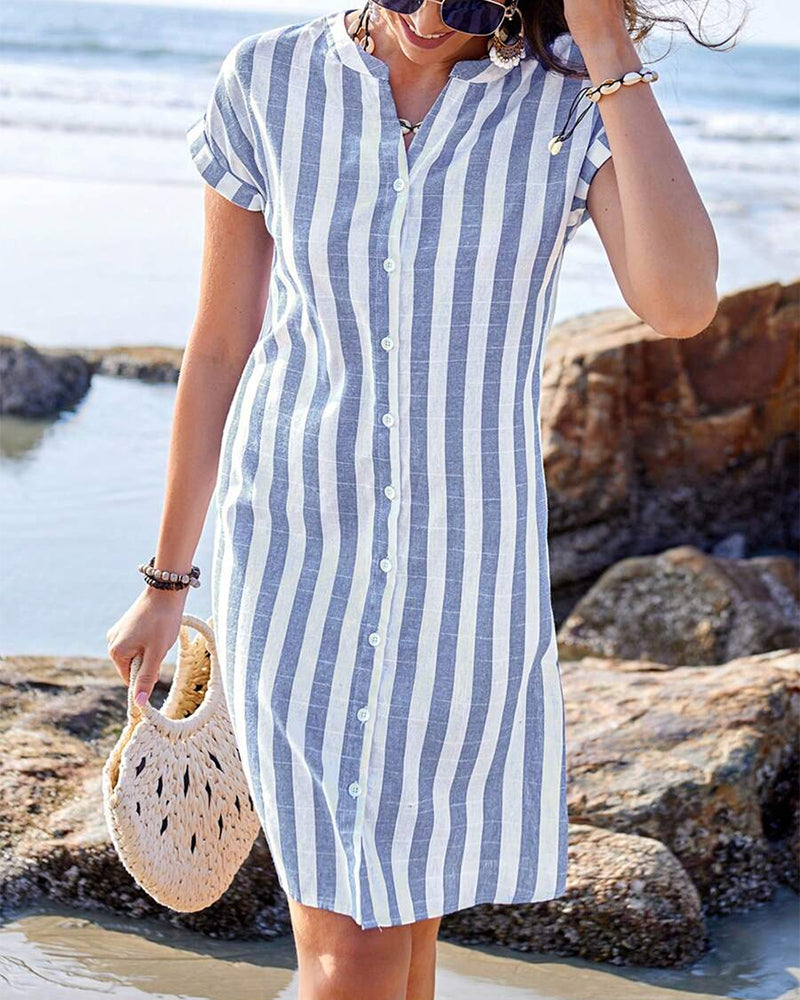 Carol Abito camicia elegante a righe