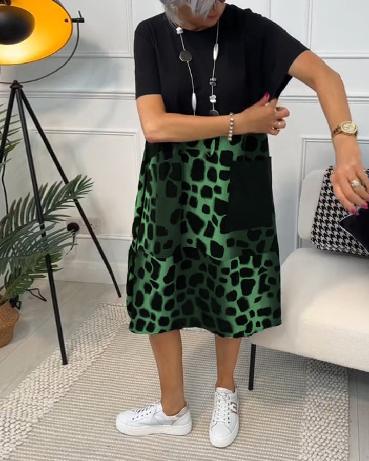 Adriana - Vestito midi a maniche corte da donna