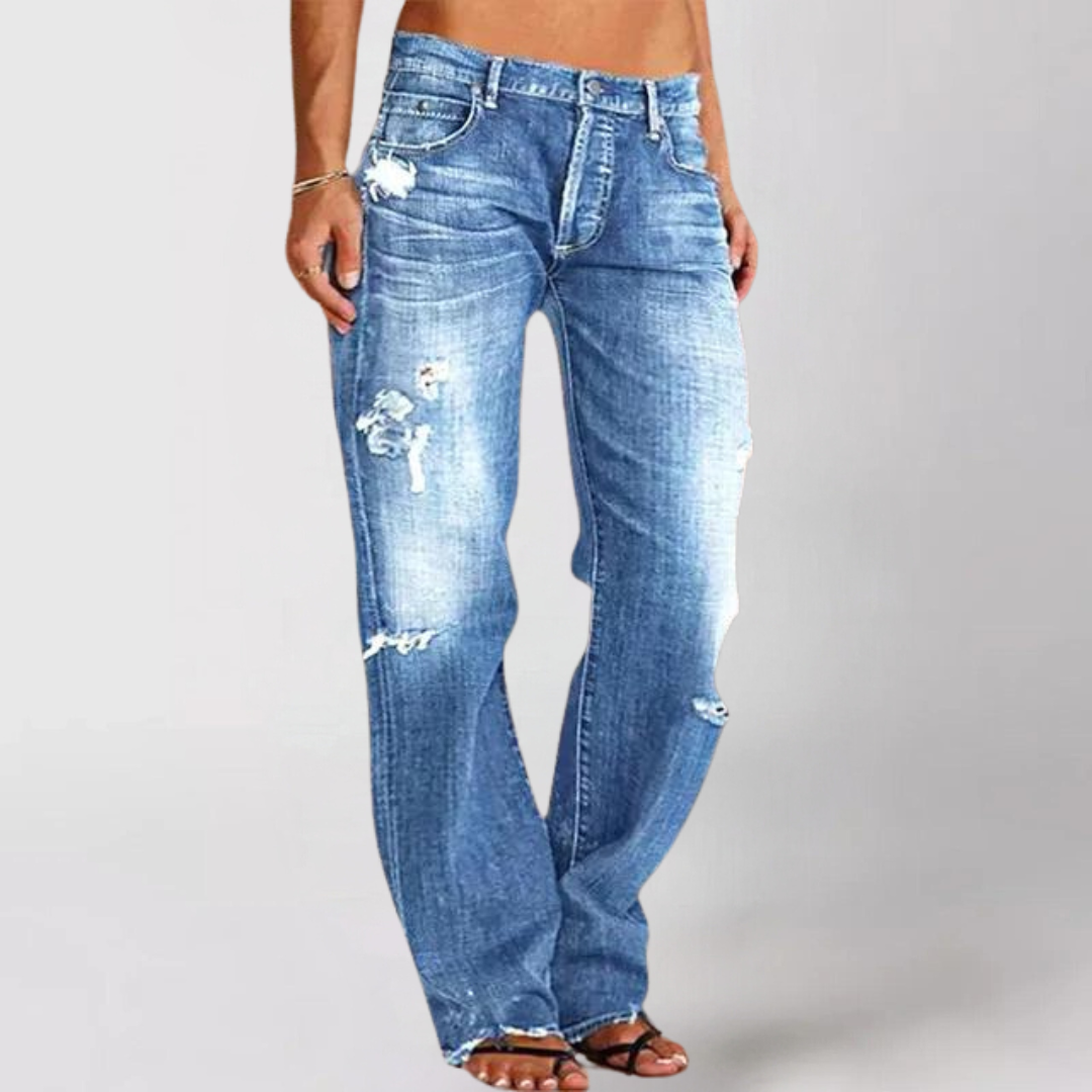 Jeans Viktoria a gamba larga in denim