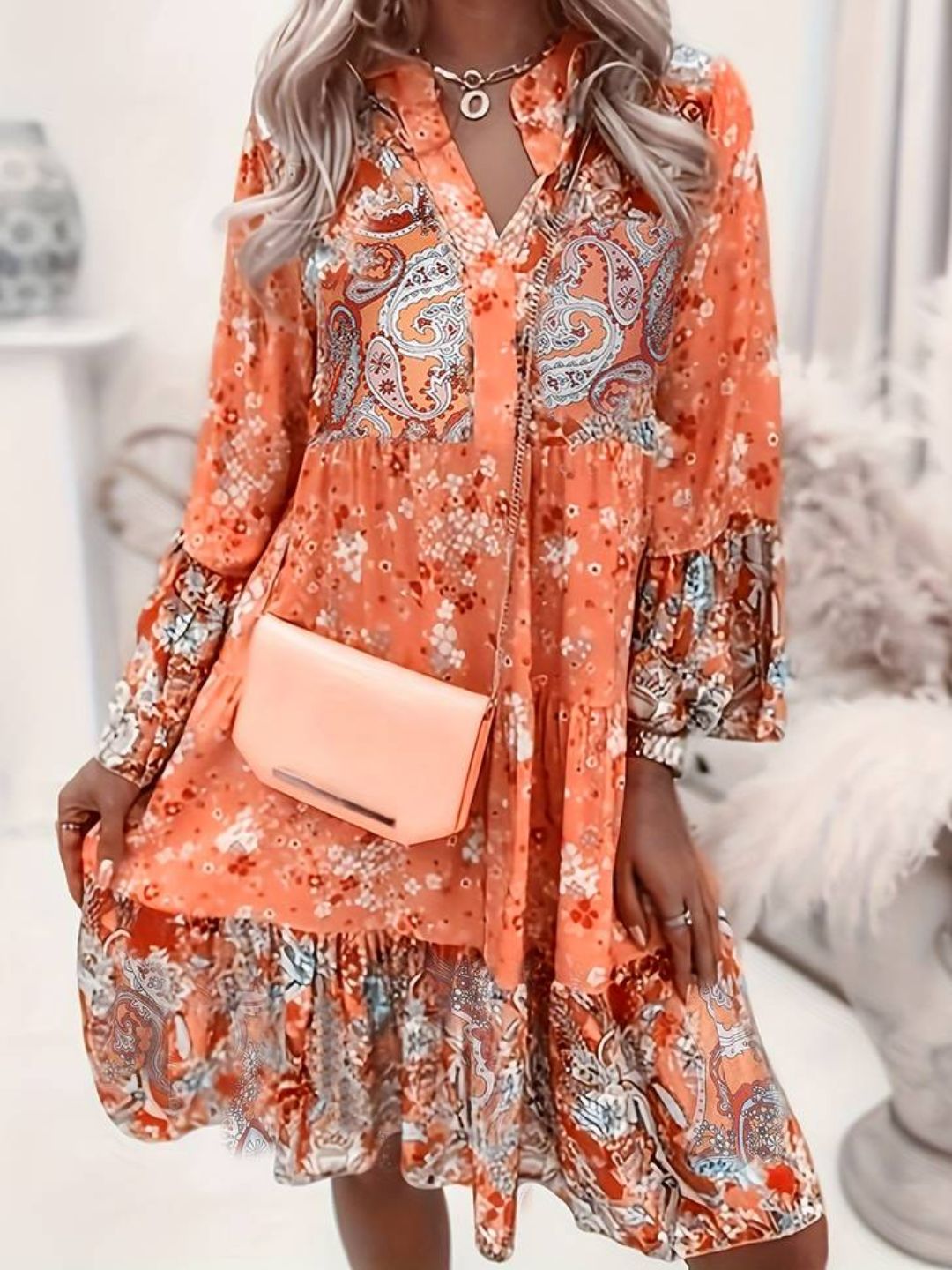 Kimberly - Vestito da spiaggia floreale Boho