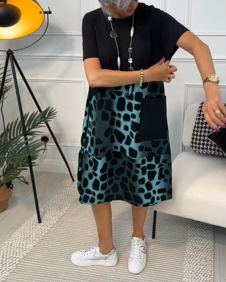 Adriana - Vestito midi a maniche corte da donna