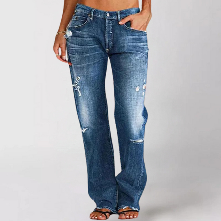 Jeans Viktoria a gamba larga in denim