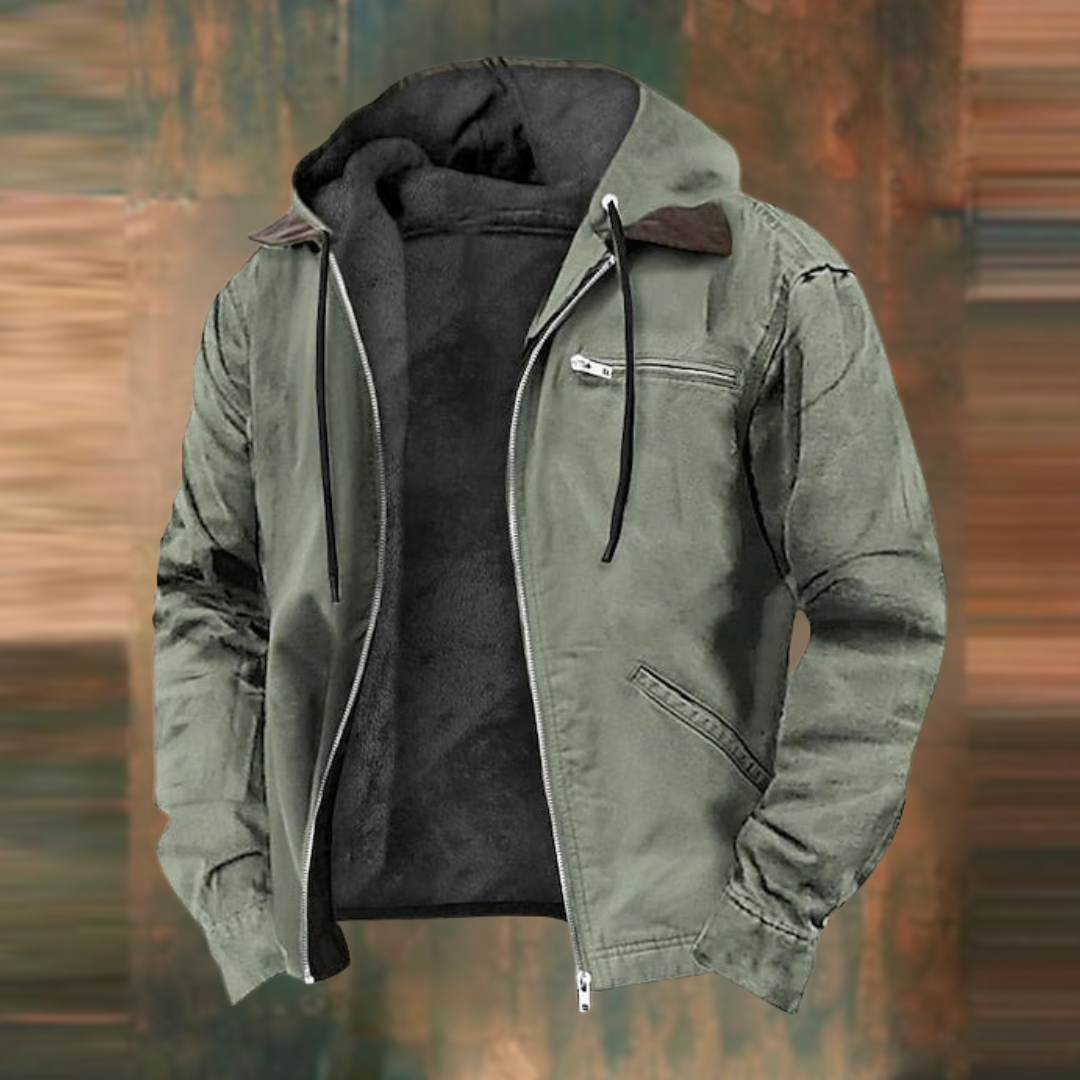 NATE - Giacca con zip e cappuccio