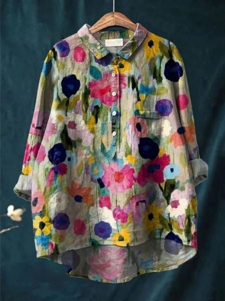 Camicetta con stampa floreale Lila