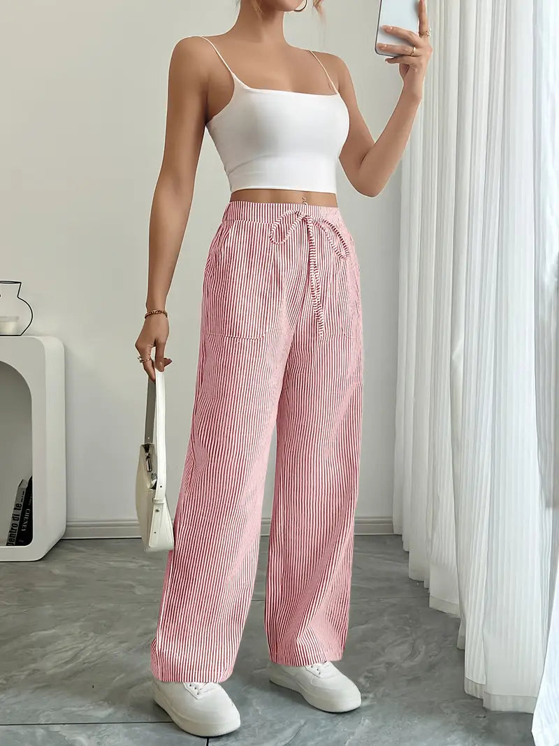 PANTALONI ELEGANTI A RIGHE KARINA
