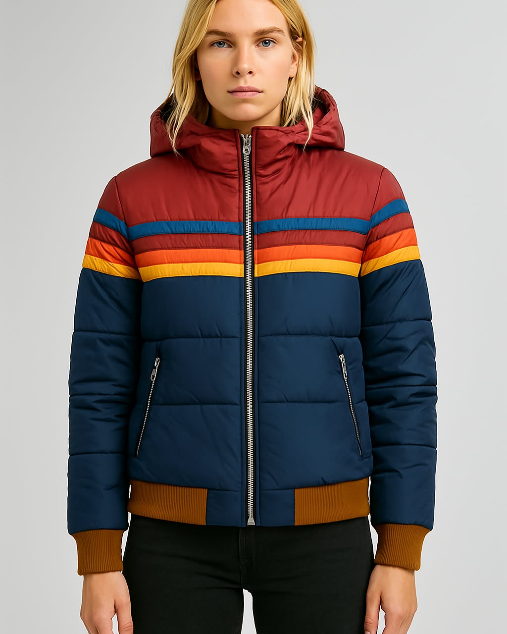 Giacca Dina Rainbow Puffer
