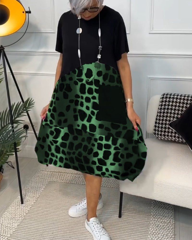 Adriana - Vestito midi a maniche corte da donna