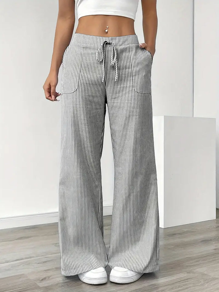 PANTALONI ELEGANTI A RIGHE KARINA