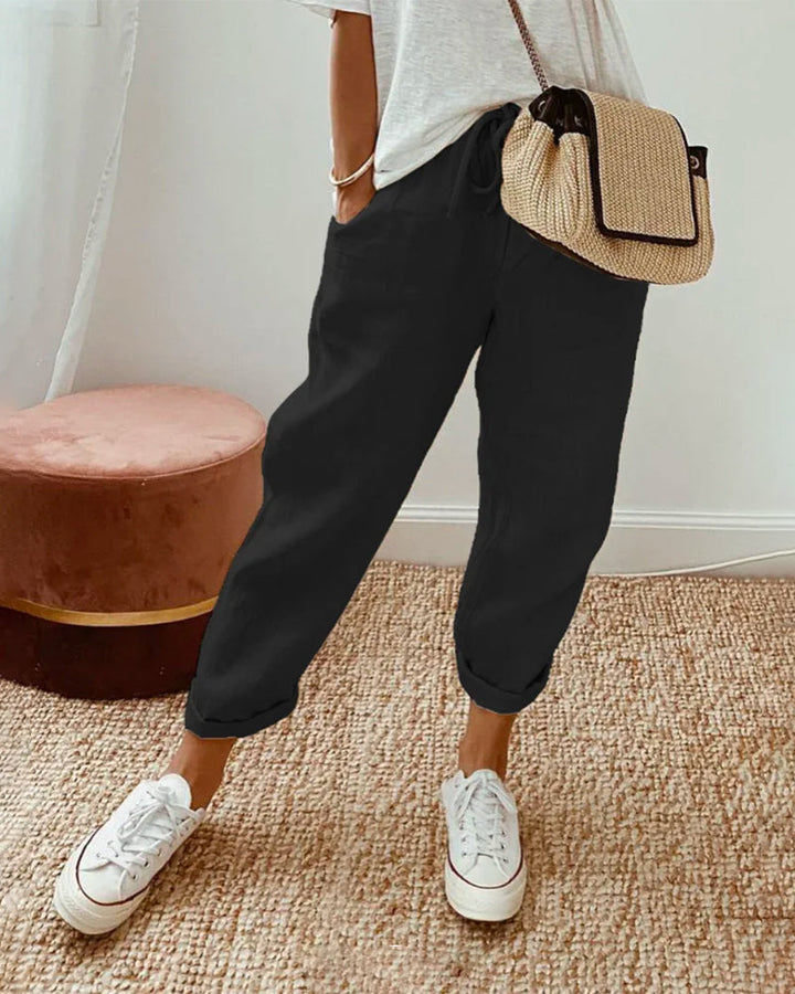LUCY - Pantaloni di lino di lusso