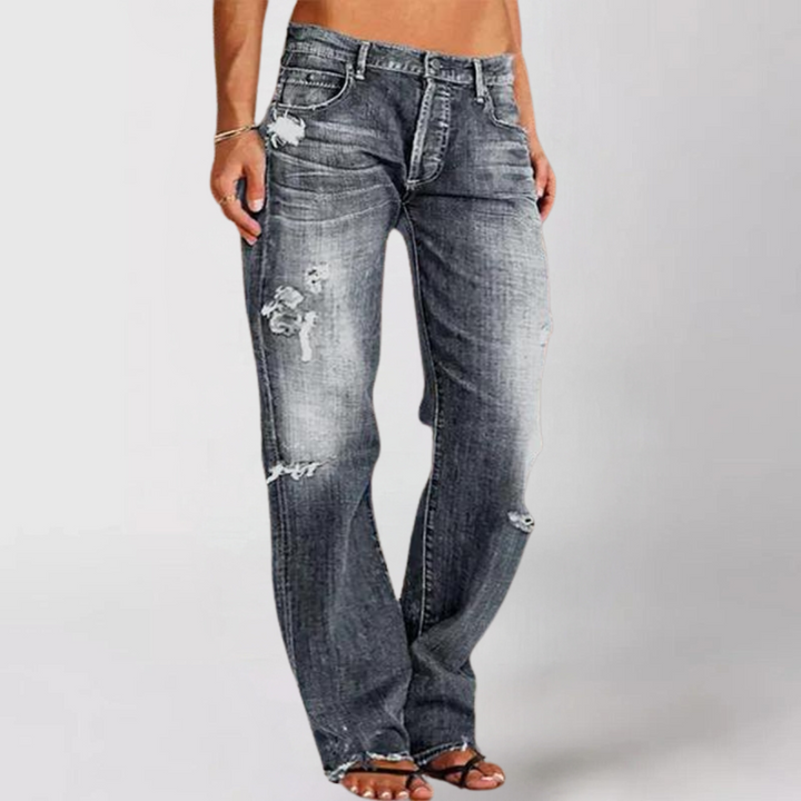 Jeans Viktoria a gamba larga in denim