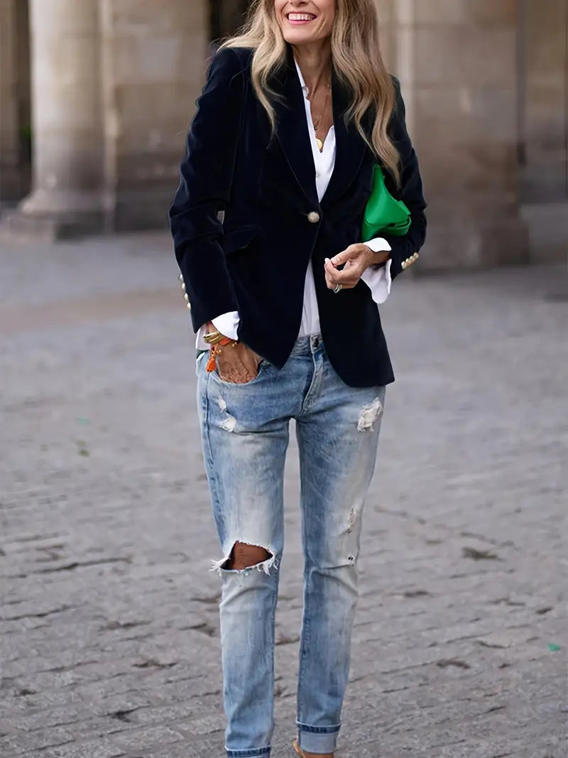 Isabella Blazer elegante in velluto
