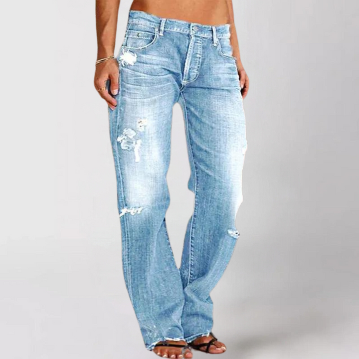 Jeans Viktoria a gamba larga in denim