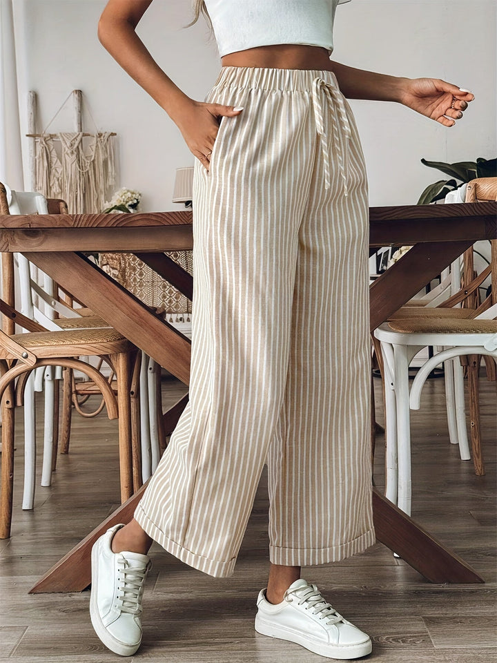 Pantaloni a righe Leona