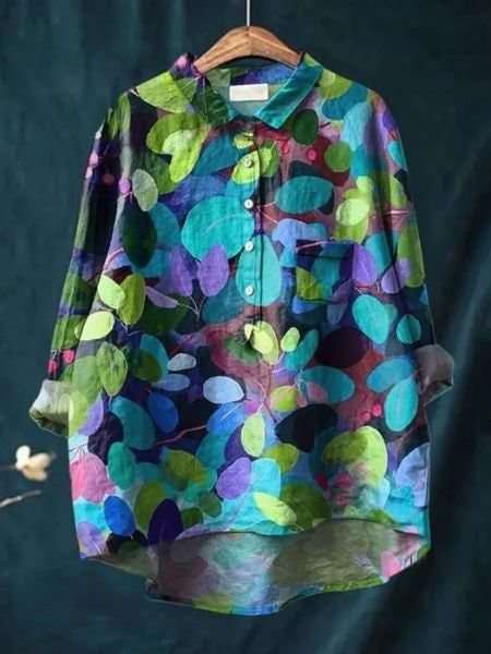 Camicetta con stampa floreale Lila