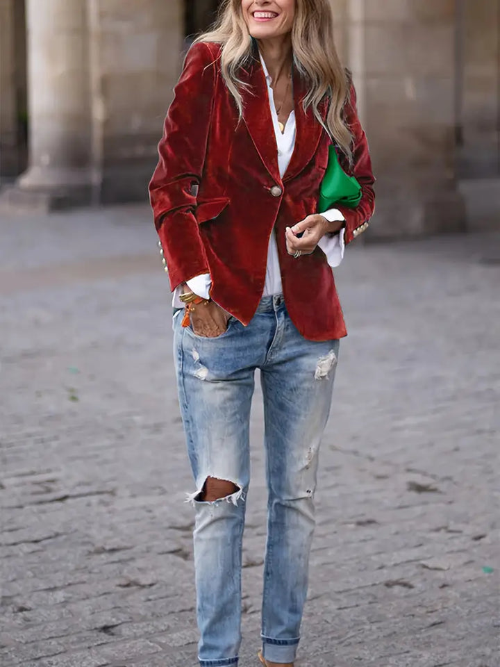 Isabella Blazer elegante in velluto